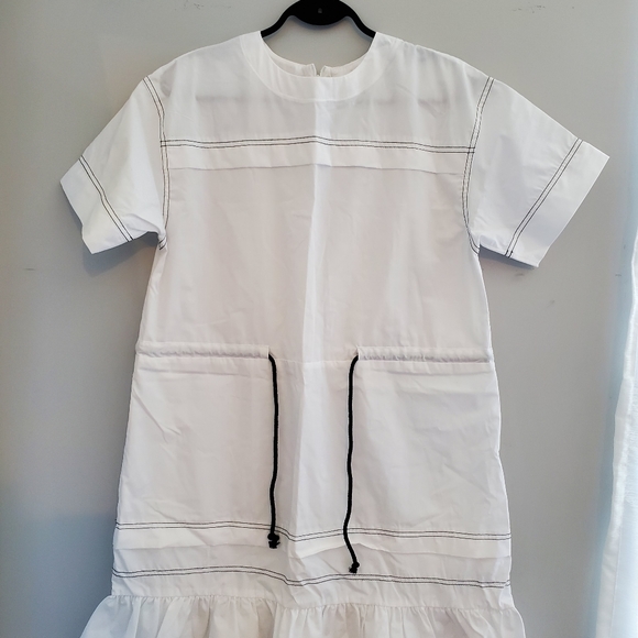 White drawstring dress - Picture 2 of 4